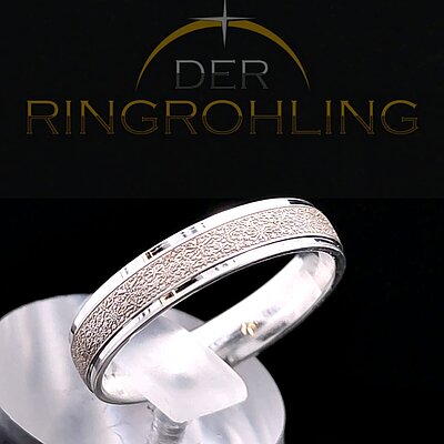 Rundumgravur Motiv Schneeflocke klein mit seitlicher Glanzfräsung 